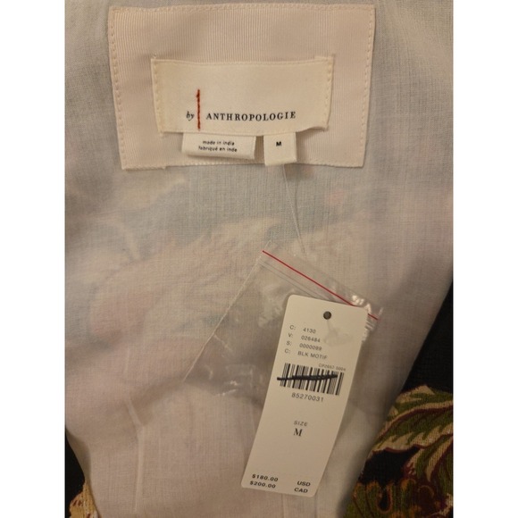 Anthropologie The Catalina Button-Front Dress Size M Black Floral Maxi Dress - Picture 7 of 12